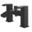 ETAL Kinlin Matt Black 143mm Deck Mounted Dual Control Manual Shower Mixer Tap
