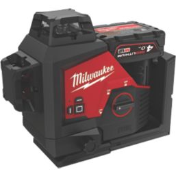 Milwaukee M123PL-401C 12V 1 x 4.0Ah Li-Ion RedLithium Green Self-Levelling Cross-Line Laser Level