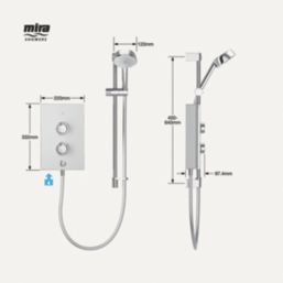 Mira Decor White 10.8kW  Manual Electric Shower