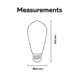 Calex  E27 ST64 RGB & White LED Smart Light Bulb 4.9W 280lm