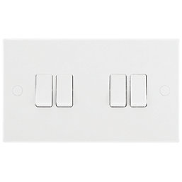 British General 900 Series 20A 16AX 4-Gang 2-Way Light Switch  White