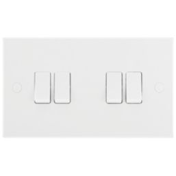 British General 900 Series 20A 16AX 4-Gang 2-Way Light Switch  White