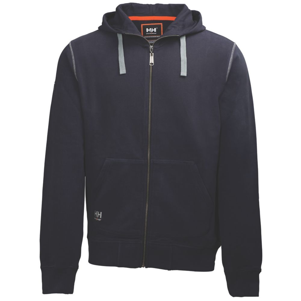 Helly Hansen Oxford Zip Hoodie Navy XX Large 49" Chest Screwfix