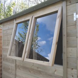 Forest Timberdale 8' x 10' (Nominal) Reverse Apex Tongue & Groove Timber Shed with Store, Base & Assembly