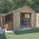 Forest Timberdale 8' x 10' (Nominal) Reverse Apex Tongue & Groove Timber Shed with Store, Base & Assembly