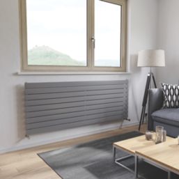 Ximax Oceanus 670mm x 1800mm 4311BTU Silver Horizontal Designer Radiator