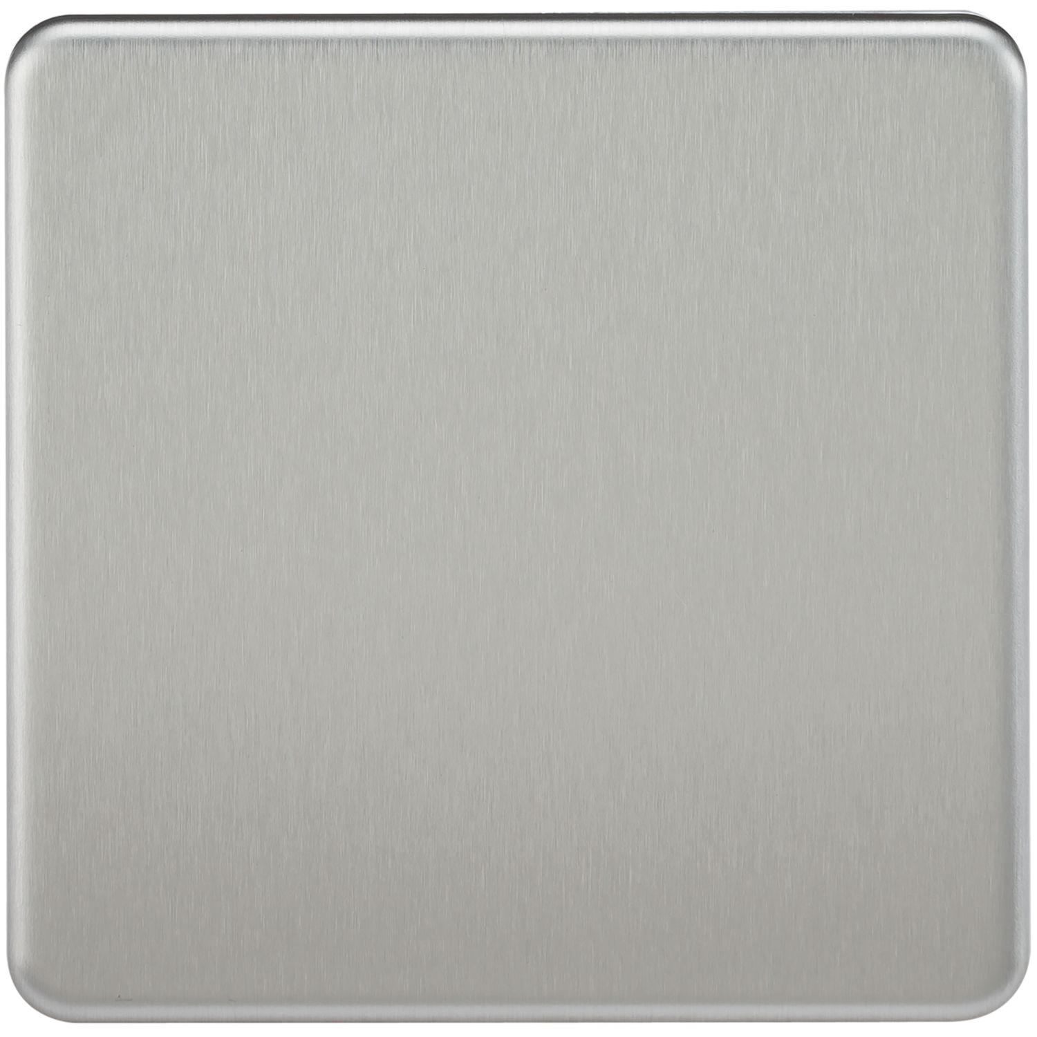 Knightsbridge 1-Gang Blanking Plate Brushed Chrome (292TY)