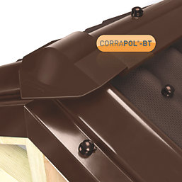 Corrapol-BT Brown 3mm Super Ridge End Cap 100mm x 160mm
