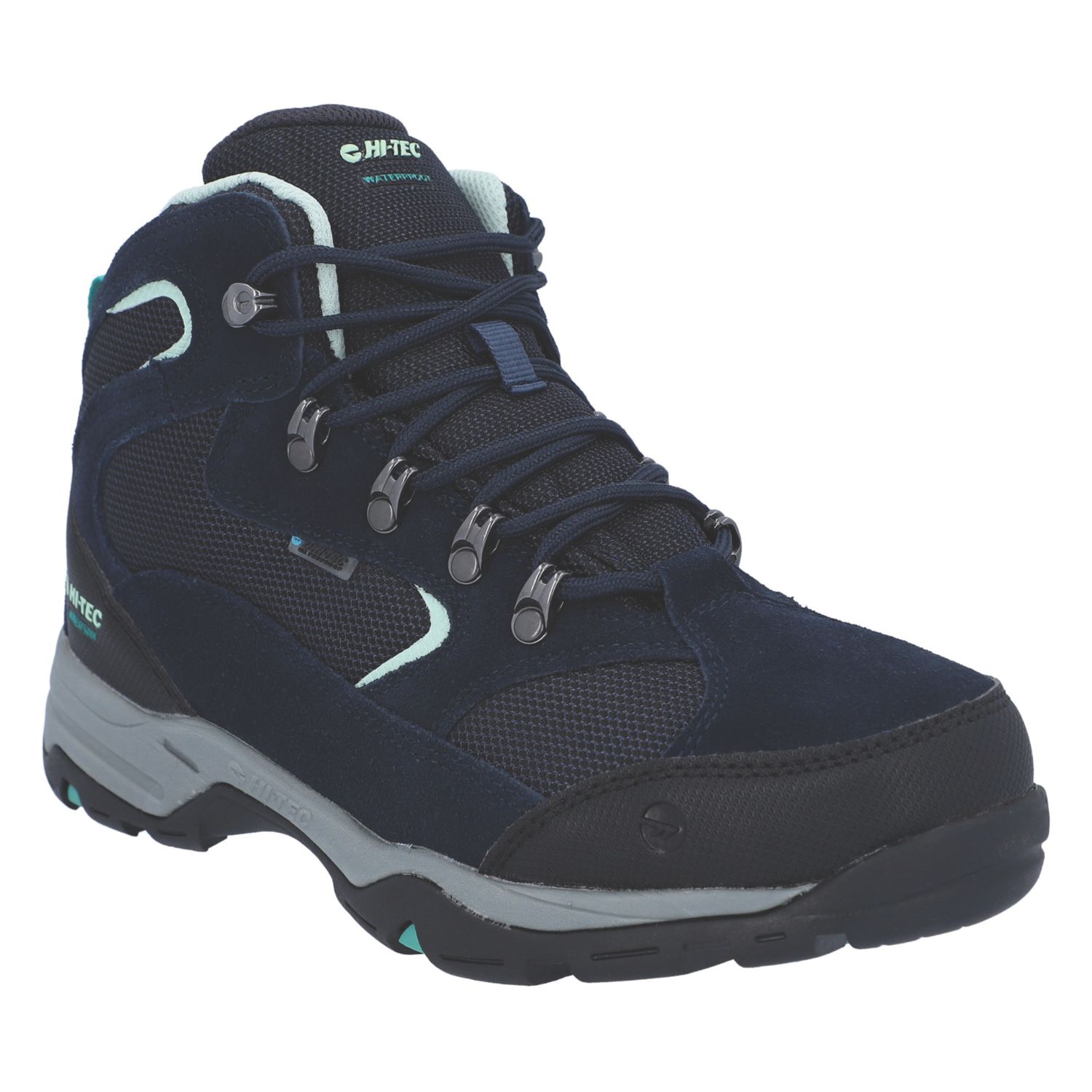 Hi-Tec Storm Size 8 Womens Blue Waterproof Non Safety Work Boots (292XL)