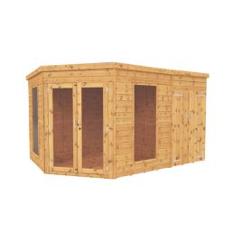 Mercia Corner 11' 6" x 8' (Nominal) Pent Tongue & Groove Timber Summerhouse & Shed