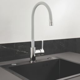 Piasa   Pull-Out Spray Mixer Kitchen Tap Chrome & Grey