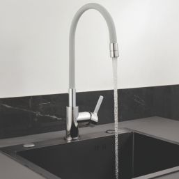 Piasa   Pull-Out Spray Mixer Kitchen Tap Chrome & Grey