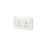 MK Logic Plus 13A 2-Gang DP Switched Plug Socket White