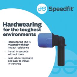 JG Speedfit UG222525B MDPE Underground Stem Elbow 25mm x 25mm