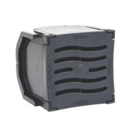 FloPlast FloDrain Corner Unit Black 120mm