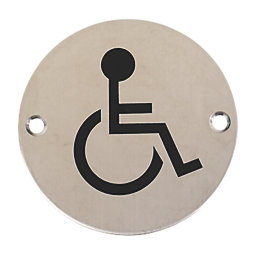 Disabled Toilet Sign 76mm