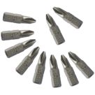 1/4" 25mm Hex Shank PH2 Screwdriver Bits 10 Pack