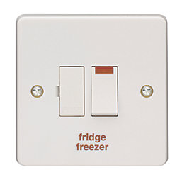 Crabtree Capital 13A Switched Fridge Freezer Fused Spur with Neon White