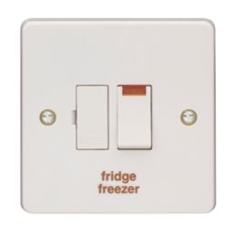 Crabtree Capital 13A Switched Fridge Freezer Fused Spur with Neon White