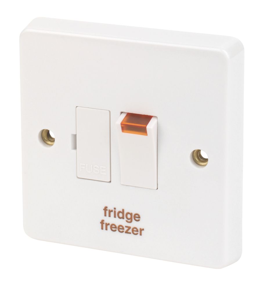 Crabtree Capital 13A Switched Fridge Freezer Fused Spur with Neon White