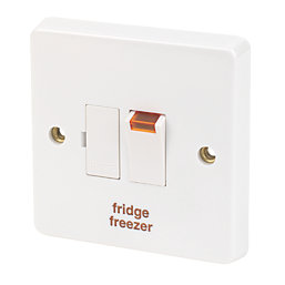 Crabtree Capital 13A Switched Fridge Freezer Fused Spur with Neon White