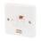 Crabtree Capital 13A Switched Fridge Freezer Fused Spur with Neon White