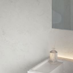 Fibo Signature Wet Wall Panelling Silk  White Marble 2400mm x 600mm x 10.2mm