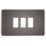Knightsbridge  3-Module Grid Faceplate Black Nickel