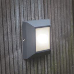 Lutec Helena Outdoor LED Brick Light Wall-Mounted Dark Grey 4.1W 285lm