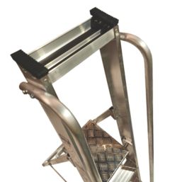 Lyte Aluminium 1.89m 5 Step Platform Step Ladder With Handrail