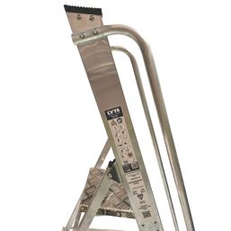 Lyte Aluminium 1.89m 5 Step Platform Step Ladder With Handrail