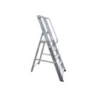 Lyte Aluminium 1.03m 5 Step Platform Step Ladder With Handrail