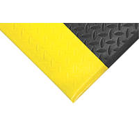 COBA Europe Orthomat Diamond Anti-Fatigue Floor Mat Black / Yellow 18.3 x 0.9m