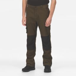 Regatta Scandal Stretch Trousers Dark Khaki 38" W 31" L - Screwfix
