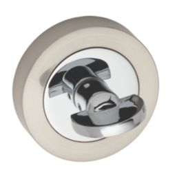 Carlisle Brass  Standard WC Thumbturn Set Polished Chrome / Satin Nickel 50mm