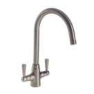 Streame by Abode Stamford Swan Dual-Lever Mono Mixer Brushed Nickel