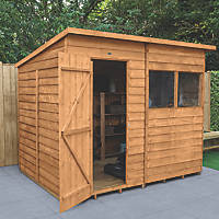 Forest  8' x 6' (Nominal) Pent Overlap Timber Shed with Assembly