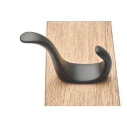 Hardware Solutions 4-Hook Heavy Duty Rail Wooden Ash 400mm x 70mm