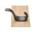 Hardware Solutions 4-Hook Heavy Duty Rail Wooden Ash 400mm x 70mm