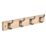 Hardware Solutions 4-Hook Heavy Duty Rail Wooden Ash 400mm x 70mm