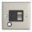 Contactum iConic 13A Switched Fused Spur & Flex Outlet  Brushed Steel with Black Inserts