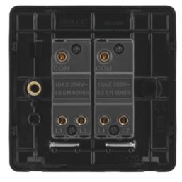 Arlec  10A 2-Gang 2-Way Light Switch  Black