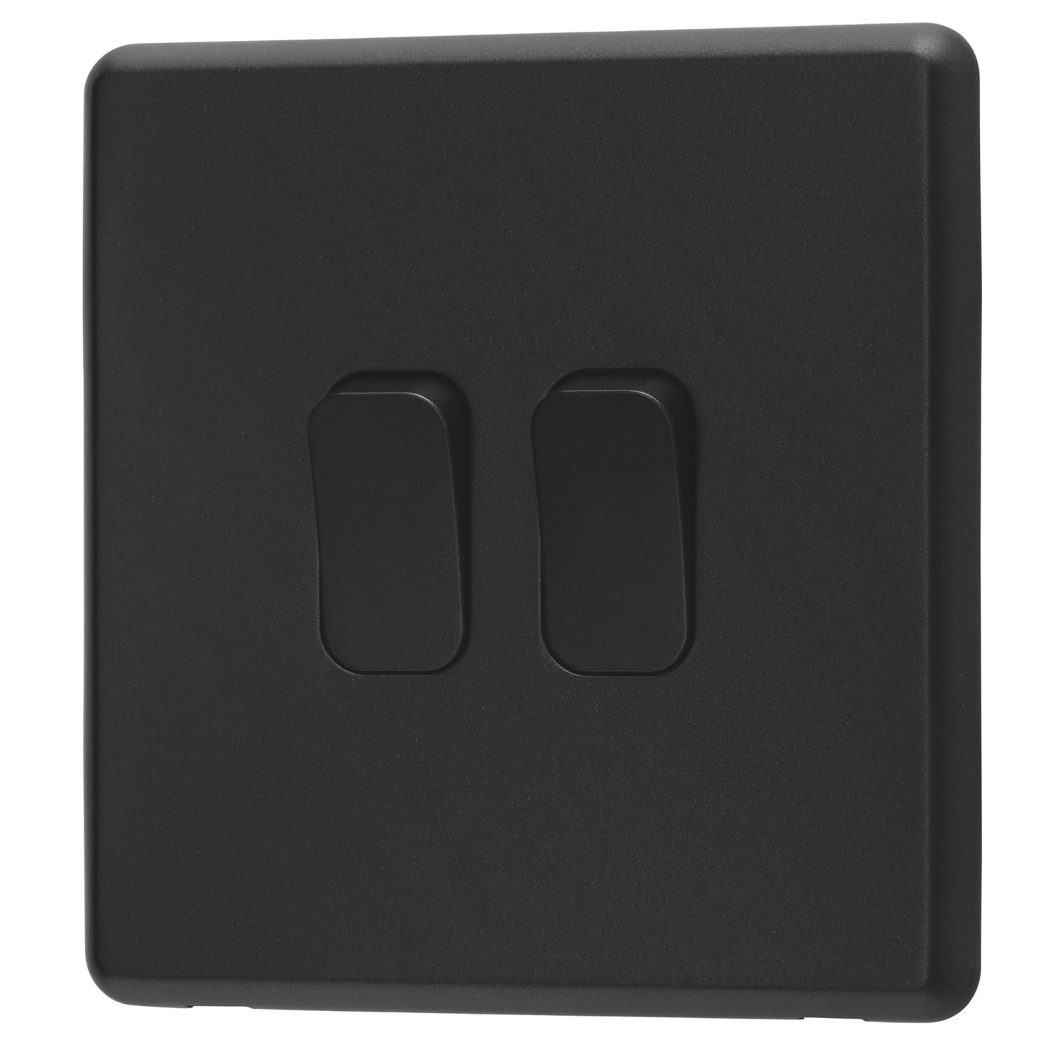 Arlec 10A 2-Gang 2-Way Light Switch Black (293RU)