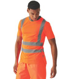 Regatta Pro Contract Short Sleeve Hi-Vis T-Shirt Orange 4X Large 53" Chest