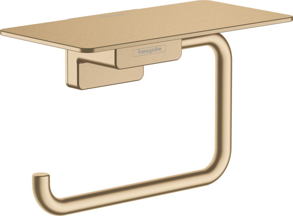 Hansgrohe AddStoris Toilet Roll Holder with Shelf Brushed Bronze