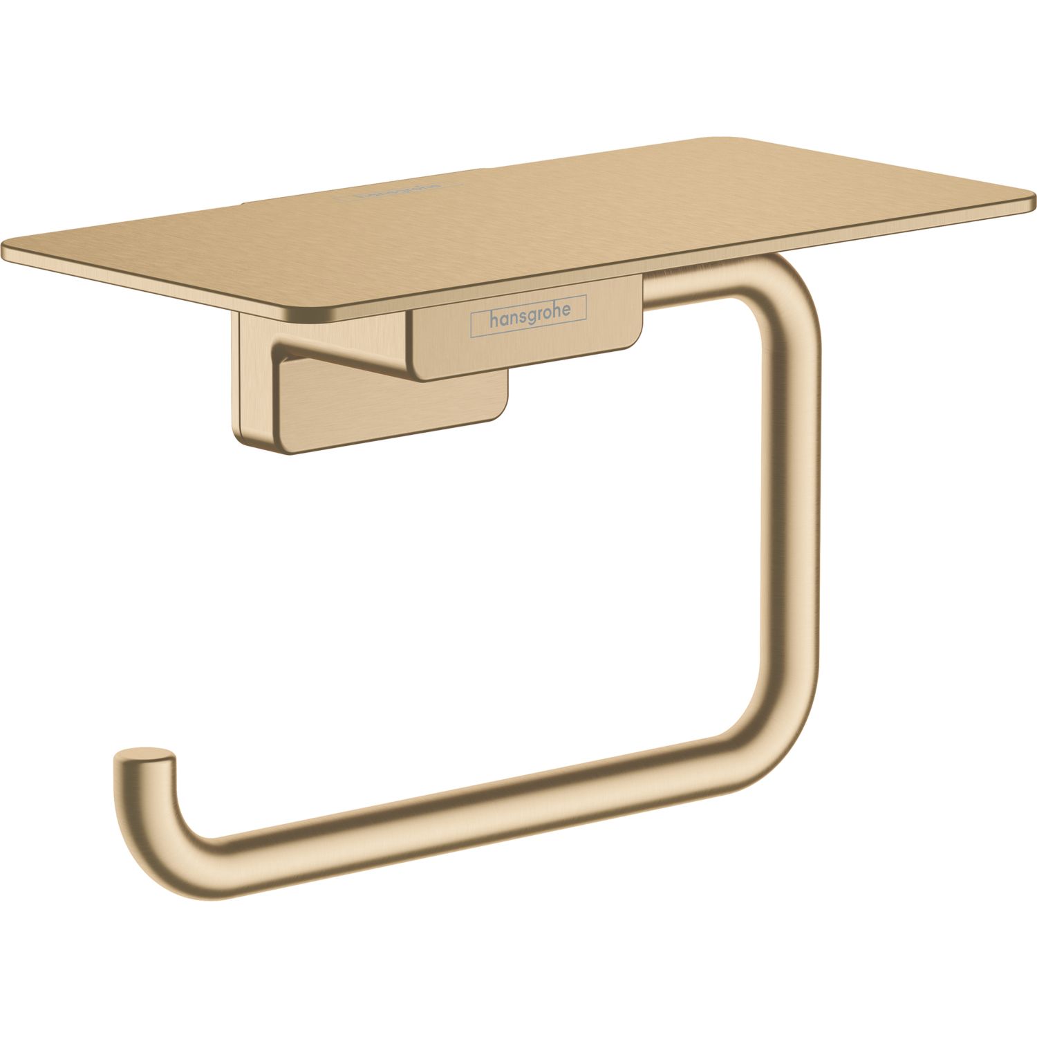 Hansgrohe AddStoris Toilet Roll Holder with Shelf Brushed Bronze (293VH)