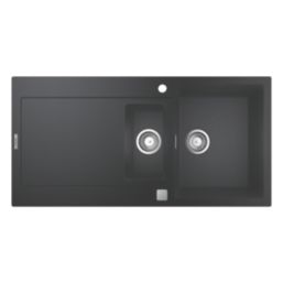 Grohe K500 1.5 Bowl Granite Composite Sink Black Reversible 1000mm x 500mm