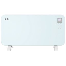 TCP Freestanding or Wall-Mounted Smart Wi-Fi Glass Panel Heater White 1.5kW  - Screwfix