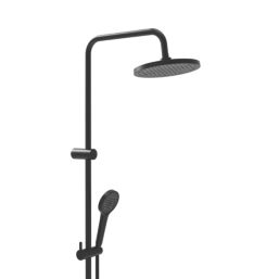 Swirl Bonda HP Rear-Fed Exposed Matt Black Thermostatic Multi Head Shower