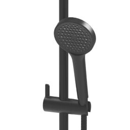 Swirl Bonda HP Rear-Fed Exposed Matt Black Thermostatic Multi Head Shower